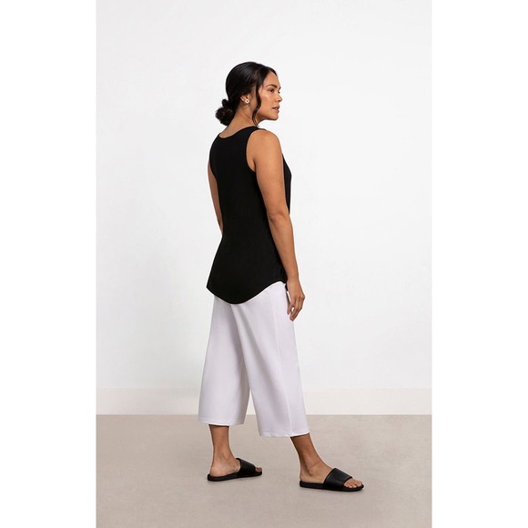 Sympli Women's Black Bamboo Gather Tank Top Size S - Picture 3 of 3